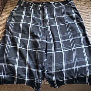 Metal Mulisha Black and White Plaid Shorts